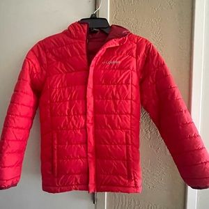 Kids Medium Columbia Puffer Jacket -Red